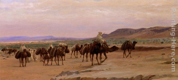 Eugene-Alexis Girardet Caravannes de sel dans le desert